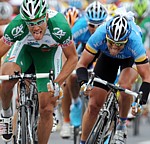 Kim Kirchen pendant la deuxi�me �tape du Tour de France 2008